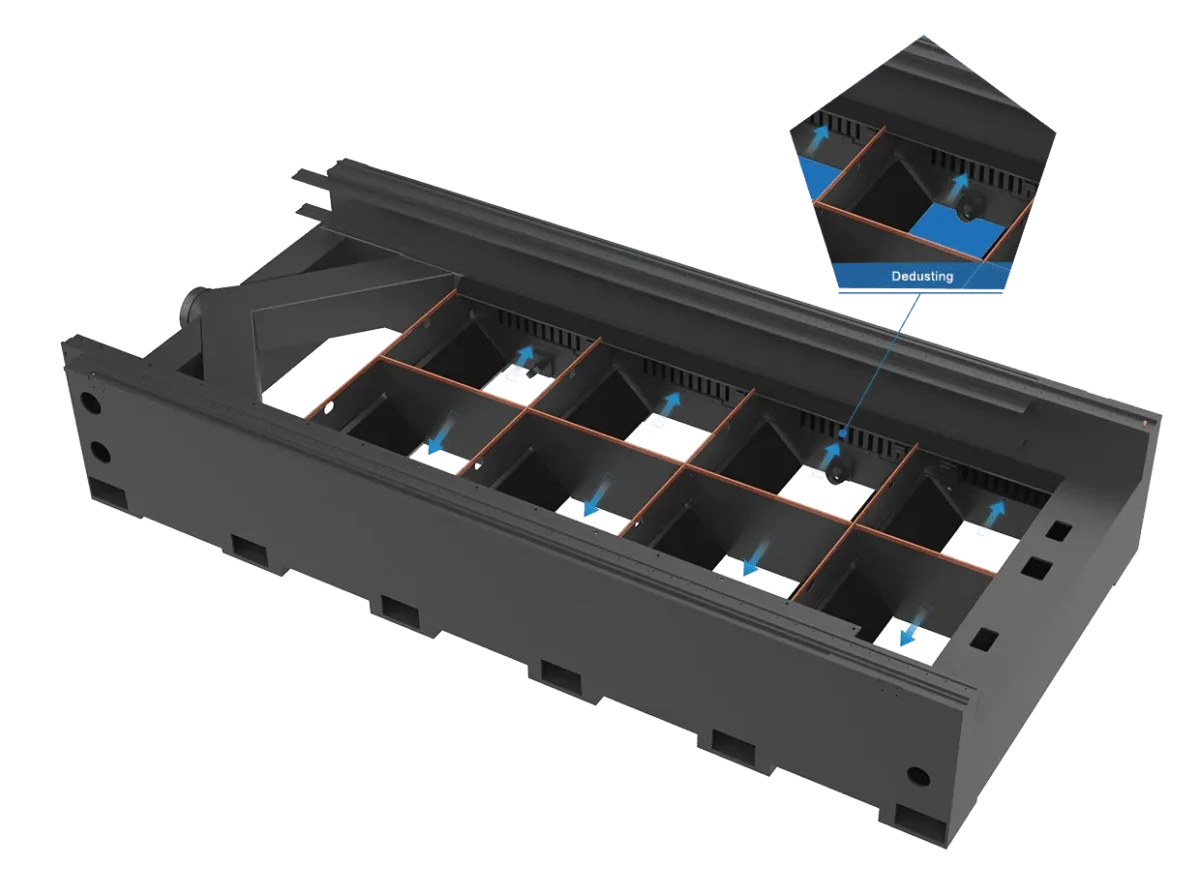 Intelligent surrounding spiral negative pressure dust removal